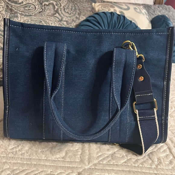 Denim Butterfly Tote Bag - Picture 3 of 5